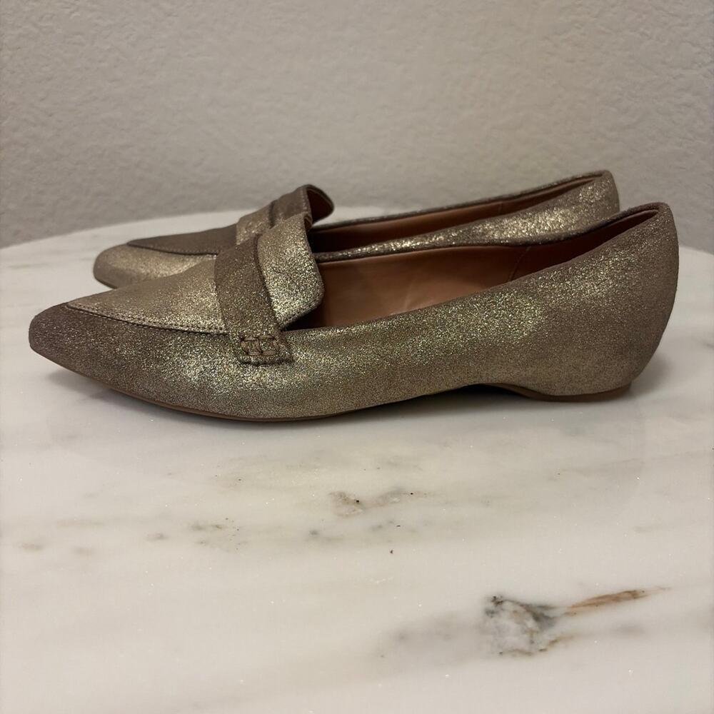 Blondo Tara Waterproof Gold Metallic Loafers